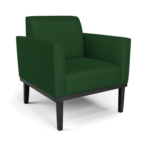 Poltrona Base De Madeira Fixa Preto Marisa Veludo Luxo Verde