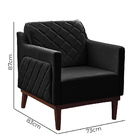 Poltrona Base De Madeira Sala E Quarto Fenix Matelassê Materi