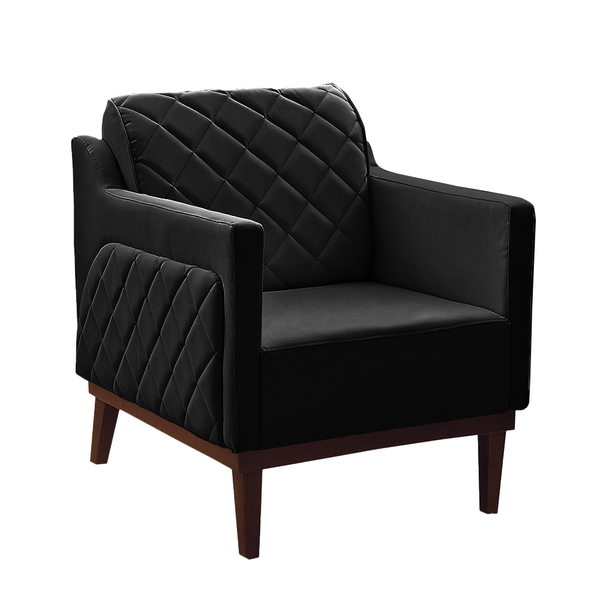 Poltrona Base De Madeira Sala E Quarto Fenix Matelassê Materi