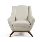 Poltrona Base Em Madeira 105cm X 80cm Juliet Bege