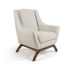 Poltrona Base Em Madeira 105cm X 80cm Juliet Bege