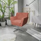 Poltrona Base Giratória De Metal Lauren Coral