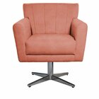 Poltrona Base Giratória De Metal Lauren Coral