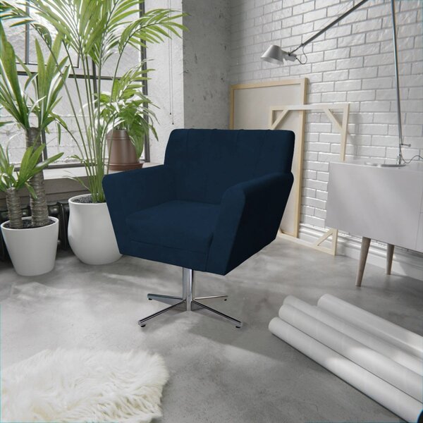 Poltrona Base Giratória De Metal Lauren Maranata Esfofados Az