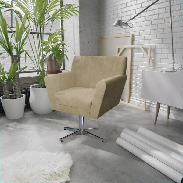 Poltrona Base Giratória De Metal Lauren Maranata Esfofados Be