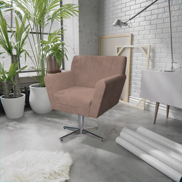 Poltrona Base Giratória De Metal Lauren Maranata Esfofados Ro