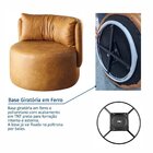 Poltrona Base Giratória E Estofada Lizzy Espresso Móveis Marr