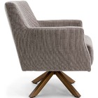 Poltrona Base Giratória Giromad Mesclado Matelassê Marrom