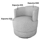 Poltrona Base Giratoria Marselha Linho Vancouver Milani Store