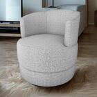 Poltrona Base Giratoria Marselha Linho Vancouver Milani Store
