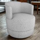 Poltrona Base Giratoria Marselha Linho Vancouver Milani Store