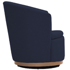 Poltrona Base Giratória Newcobre Évora Bouclê Azul Marinho -