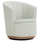 Poltrona Base Giratória Newcobre Évora Poliéster Verde Claro