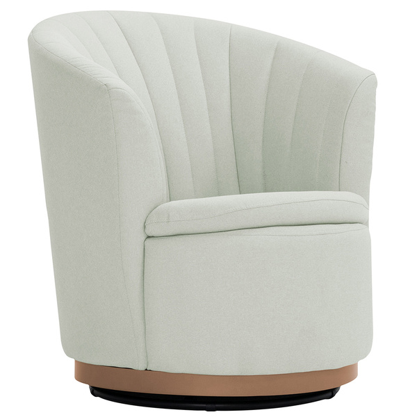 Poltrona Base Giratória Newcobre Évora Poliéster Verde Claro