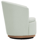 Poltrona Base Giratória Newcobre Évora Poliéster Verde Claro