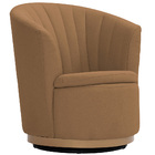 Poltrona Base Giratória Ouro Fosco Évora Bouclê Camel - Casae