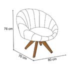 Poltrona Base Giratória Saron Veludo Marsala