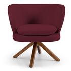 Poltrona Base Giromad Giratória B-278 Veludo Marsala Domi