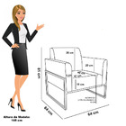 Poltrona Base Industrial Alta Dourado Marisa Veludo Rosê