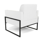 Poltrona Base Industrial Alta Preto Marisa Corino Branco