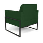 Poltrona Base Industrial Alta Preto Marisa Veludo Luxo Verde