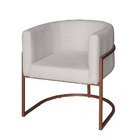 Poltrona Base Industrial Bronze Para Sala Lety Blouclê Off Wh