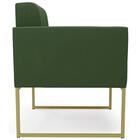 Poltrona Base Industrial Dourado Kit 2 Ana Suede Verde - Ibiza