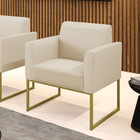 Poltrona Base Industrial Dourado Marisa Corino - Bege
