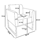 Poltrona Base Industrial Dourado Marisa Suede - Verde