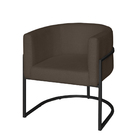 Poltrona Base Industrial Preto Kit 2 Lety Veludo - Chocolate