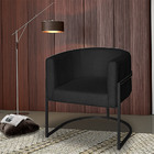 Poltrona Base Industrial Preto Kit 2 Lety Veludo Preto