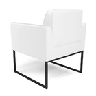 Poltrona Base Industrial Preto Marisa Corano   - Branco