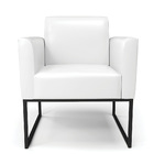 Poltrona Base Industrial Preto Marisa Corano   - Branco