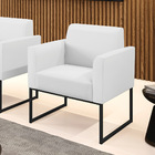 Poltrona Base Industrial Preto Marisa Corino Branco
