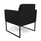 Poltrona Base Industrial Preto Marisa Linho Preto A79