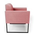 Poltrona Base Industrial Preto Marisa Suede D03 - D'rossi - R