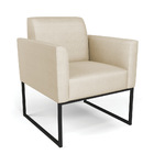 Poltrona Base Industrial Preto Marisa Veludo Luxo D03 - D'ros