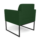 Poltrona Base Industrial Preto Marisa Veludo Luxo Verde A136