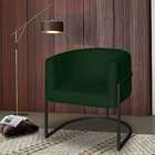 Poltrona Base Industrial Preto Sala De Estar Lety Veludo - Ve