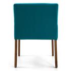 Poltrona Base Madeira Angel B-66 Veludo Turquesa - Domi