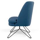 Poltrona Base Orby Pérsia B-170 Suede Azul Domi