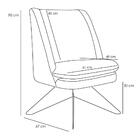 Poltrona Base Orby Pérsia B-261 Suede Marrom Claro Domi