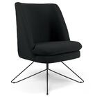 Poltrona Base Orby Pérsia B-300 Suede Preto Domi