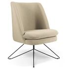 Poltrona Base Orby Pérsia C-129 Linho Bege Escuro Domi