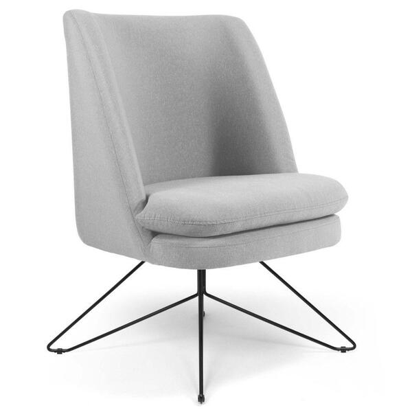 Poltrona Base Orby Pérsia C-315 Linho Cinza Claro Domi