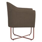 Poltrona Base X Bronze Suede Herrera Marrom