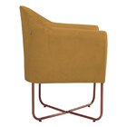 Poltrona Base X Bronze Suede Herrera Mostarda