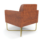 Poltrona Base X Industrial Dourado Marisa Corano Nozes