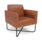 Poltrona Base X Industrial Preto Marisa Corano Nozes