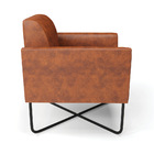 Poltrona Base X Industrial Preto Marisa Corano Nozes